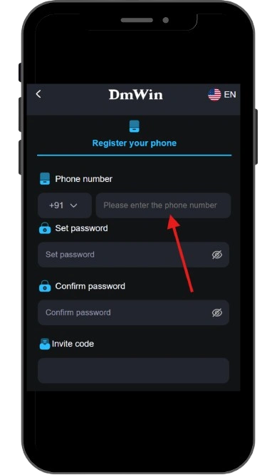 Enter mobile number